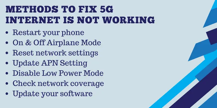 Methods To Fix 5G Internet Is Not Working
